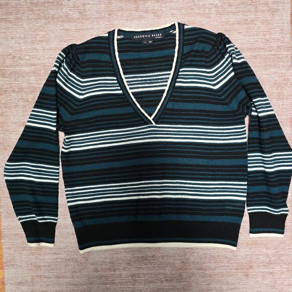 Veronica Beard Palmas Striped Sweater - Picture 2 of 6